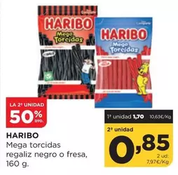 Oferta de Haribo - Mega Torcidas por 1,7€ en Alimerka