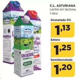 Oferta de Central Lechera Asturiana - Leche Sin Lactosa por 1,13€ en Alimerka