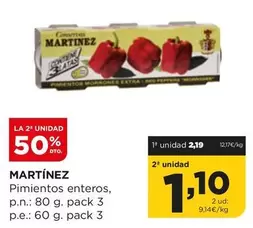 Oferta de Mentos - Pimientos Enteros por 2,19€ en Alimerka