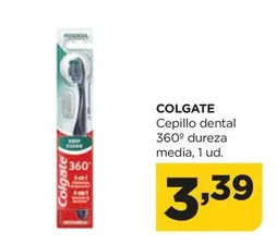 Oferta de Colgate - Cepillo Dental 360° Dureza Media por 3,39€ en Alimerka