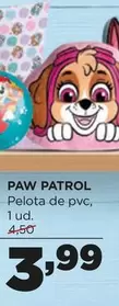 Oferta de Paw patrol - Pelota De Pvc por 3,99€ en Alimerka