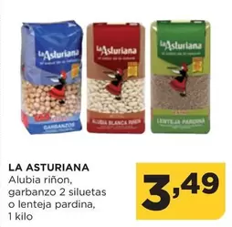 Oferta de La Asturiana - Alubia Riñón, Garbanzo 2 Siluetas O Lenteja Pardina por 3,49€ en Alimerka