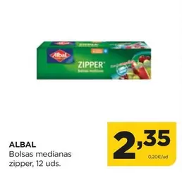 Oferta de Albal - Bolsas Medianas Zipper por 2,35€ en Alimerka