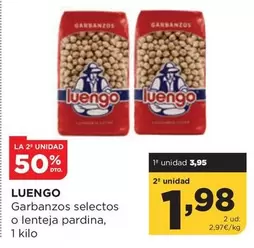 Oferta de Luengo - Garbanzos Selectos O Lentejas Pardina por 3,95€ en Alimerka