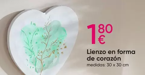 Oferta de Lienzo En Forma De Corazon por 1,8€ en Pepco