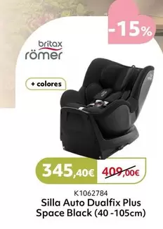 Oferta de Britax Romer - Silla Auto Dualfix Plus Space Black (40-105cm) por 345,4€ en Prénatal