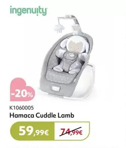 Oferta de Ingenuity - Hamaca Cuddle Lamb por 59,99€ en Prénatal