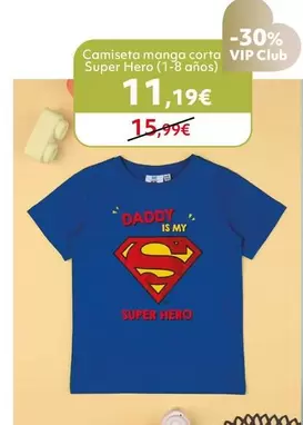 Oferta de Camiseta Manga Corta Super Hero (1-8 Años) por 11,19€ en Prénatal