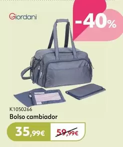 Oferta de Giordani - Bolso Cambiador por 35,99€ en Prénatal