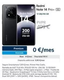 Oferta de Xiaomi - Redmi Note 14 Pro+ por 499€ en Movistar