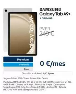 Oferta de Samsung - Galaxy Tab A9+ por 249€ en Movistar