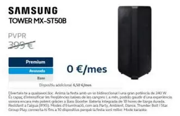 Oferta de Samsung - Tower MX-ST50B por 399€ en Movistar