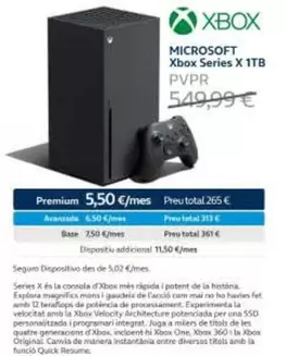 Oferta de Xbox - Microsoft Series X  por 549,99€ en Movistar