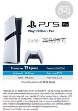 Oferta de Sony - Playstation 5 Pro por 799,99€ en Movistar