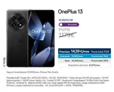 Oferta de Oneplus -  13 por 1179€ en Movistar