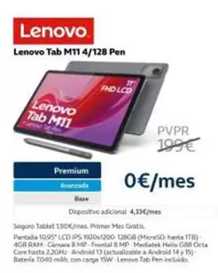 Oferta de Lenovo - Tab M11 4/128 Pen por 199€ en Movistar