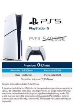 Oferta de Sony - Playstation 5 por 549,95€ en Movistar