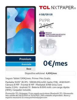 Oferta de TCL - Nxtpaper 11 por 249€ en Movistar