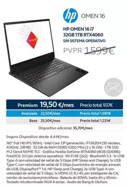 Oferta de HP - Omen 16 por 1599€ en Movistar