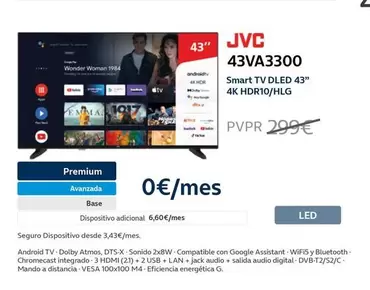 Oferta de JVC - 43VA3300  por 299€ en Movistar