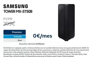 Oferta de Samsung - Tower  MX-ST50B  por 399€ en Movistar