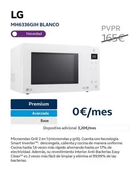 Oferta de LG - MH6336GIH Blanco por 165€ en Movistar