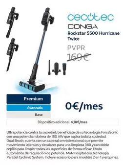 Oferta de Cecotec - Conga  Rockstar 5500 Hurricane Twice por 169€ en Movistar