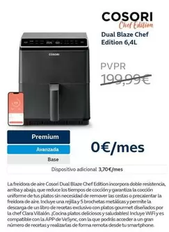 Oferta de Cosori - Dual Blaze Chef Edition por 199,99€ en Movistar