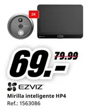 Oferta de Ezviz - Mirilla Inteligente HP4 por 69€ en MediaMarkt