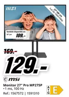 Oferta de MSI - Monitor en MediaMarkt