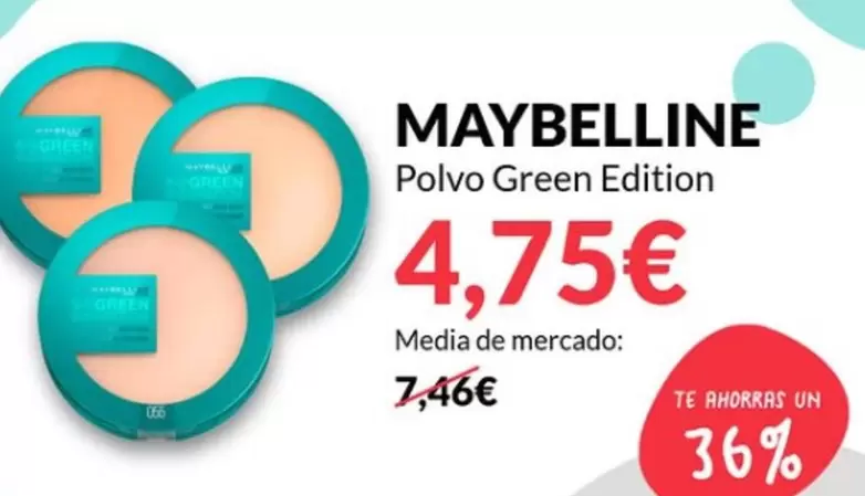 Oferta de Maybelline - Polvo Green Edition por 4,75€ en PrimaPrix