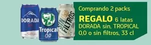 Oferta de Dorada/Tropical - Comprando 2 Packs 0,0 O Sin Filtros en HiperDino