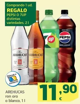 Oferta de Arehucas - Ron Oro O Blanco por 11,9€ en HiperDino