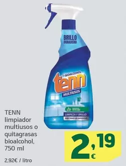 Oferta de Tenn - Limpiador Multiusos O Quitagrasas Bioalcohol por 2,19€ en HiperDino