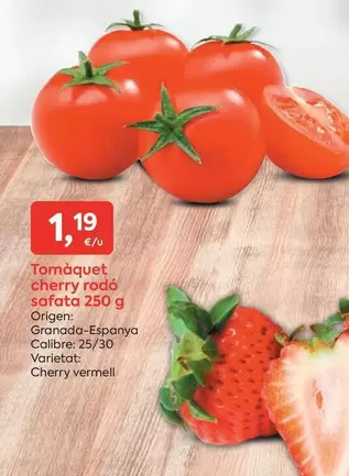 Oferta de Origen - Tomaquet Cherry Rodo Safata por 1,19€ en Suma Supermercados