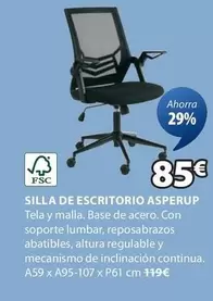 Oferta de Silla De Escritorio Asperup por 85€ en JYSK