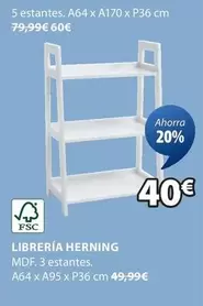 Oferta de Librería Herning por 60€ en JYSK