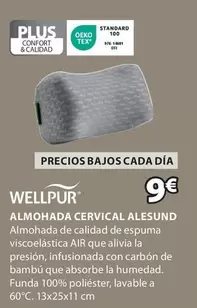 Oferta de Wellpur - Almohada Cervical Alesuna por 9€ en JYSK