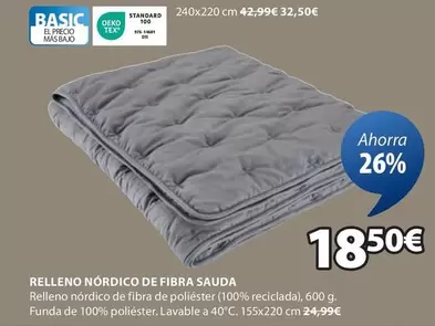 Oferta de Basic - Relleno Nórdico De Fibra Sauda por 18,5€ en JYSK