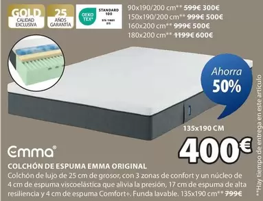 Oferta de Gold - Colchón De Espuma Original por 400€ en JYSK