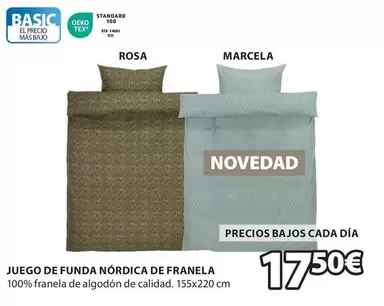 Oferta de Basic - Juego De Funda Nórdica De Franela por 17,5€ en JYSK