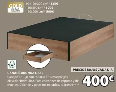 Oferta de Gold - Canapé Urunda Ga55 por 400€ en JYSK