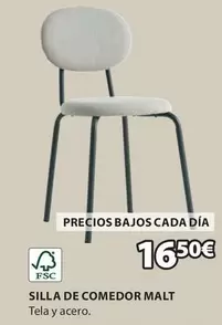 Oferta de Silla De Comedor Malt por 16,5€ en JYSK