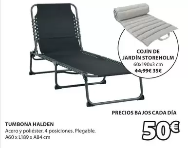 Oferta de Tumbona Halden por 50€ en JYSK