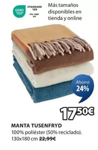 Oferta de Standard - Manta Tusenfryd por 17,5€ en JYSK