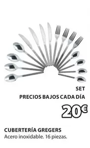 Oferta de Cubertería Gregers por 20€ en JYSK