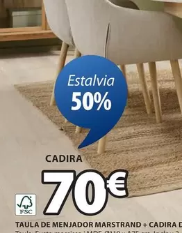 Oferta de Taula De Menjador Marstrand + Cadira por 70€ en JYSK