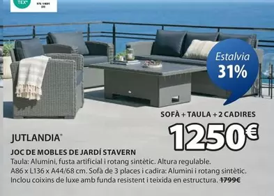 Oferta de TEX - Joc De Mobles De Jardi Stavern por 1250€ en JYSK