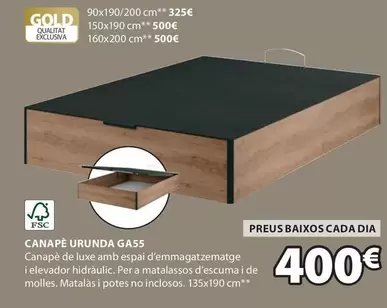 Oferta de Gold - Canapé Urunda Ga55 por 400€ en JYSK