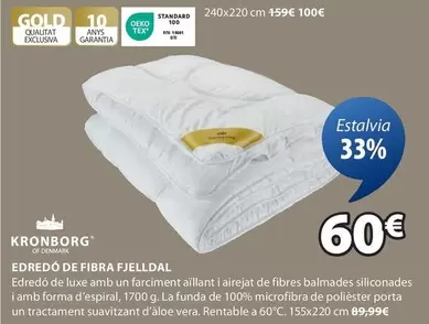 Oferta de Kronborg - Edredo De Fibra Fjelldal por 60€ en JYSK